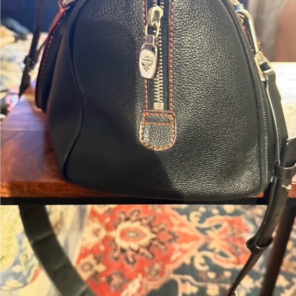 MCM Black Satchel with Red Accents 11x9 - Picture 2 of 14